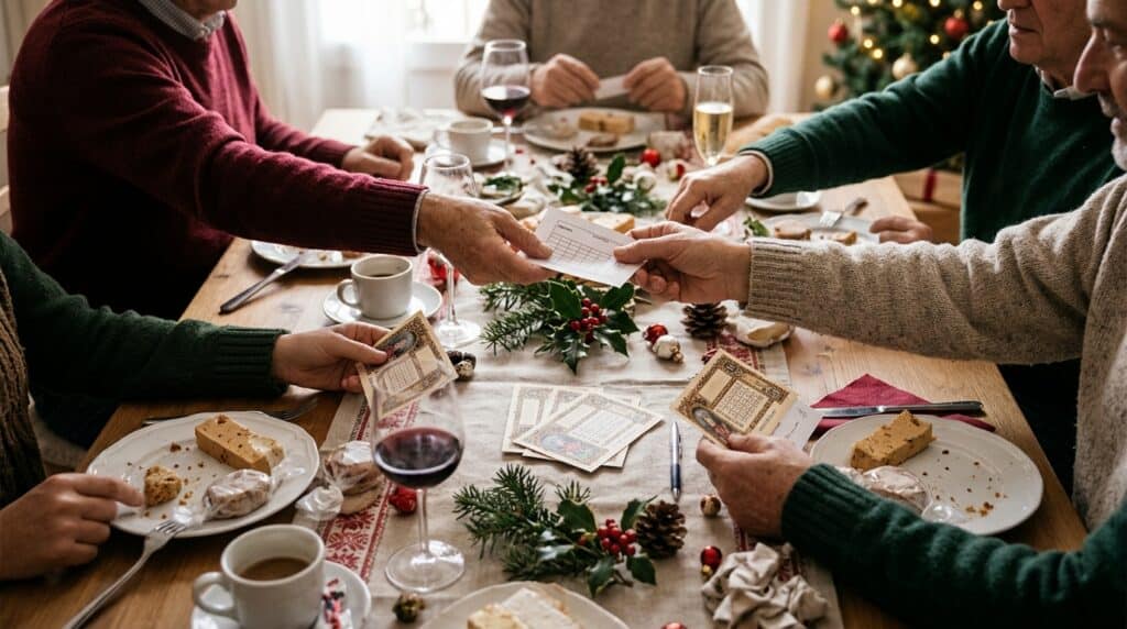 Décimos compartidos como parte de una tradición navideña